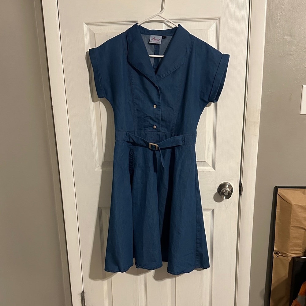 Asymmetrical Blue Dress